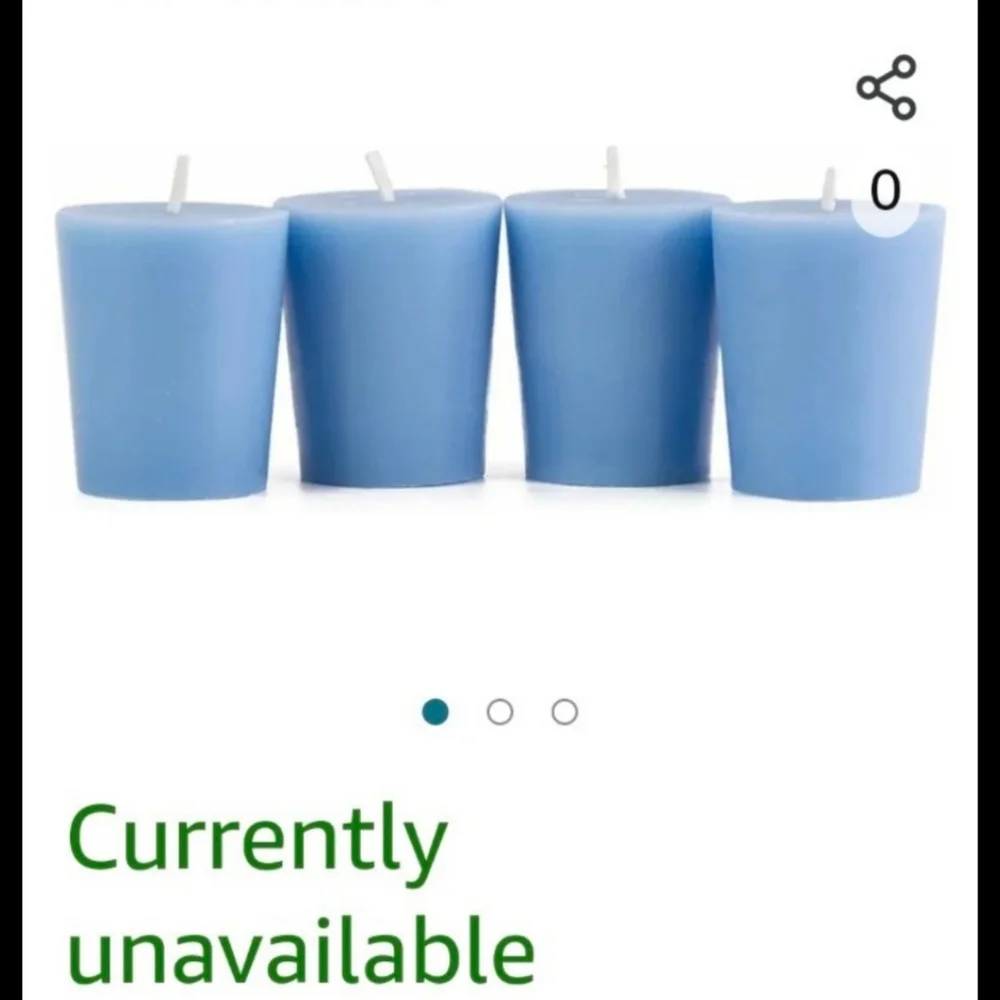 Pier 1 Blue Chamomile Gift Set of 4 Votive Candles - BNWT SO RETIRED 1 LEFT!
